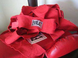 use boxing hand wraps for shortening the break in period
