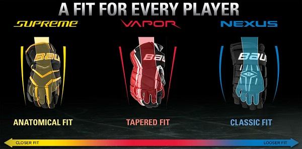 different fits hockey gloves