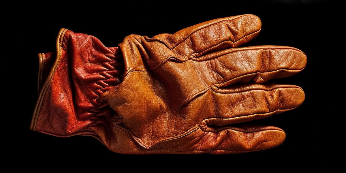 brown leather glove