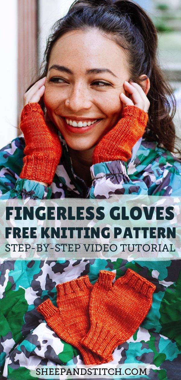 girl wearing fingerless mittens