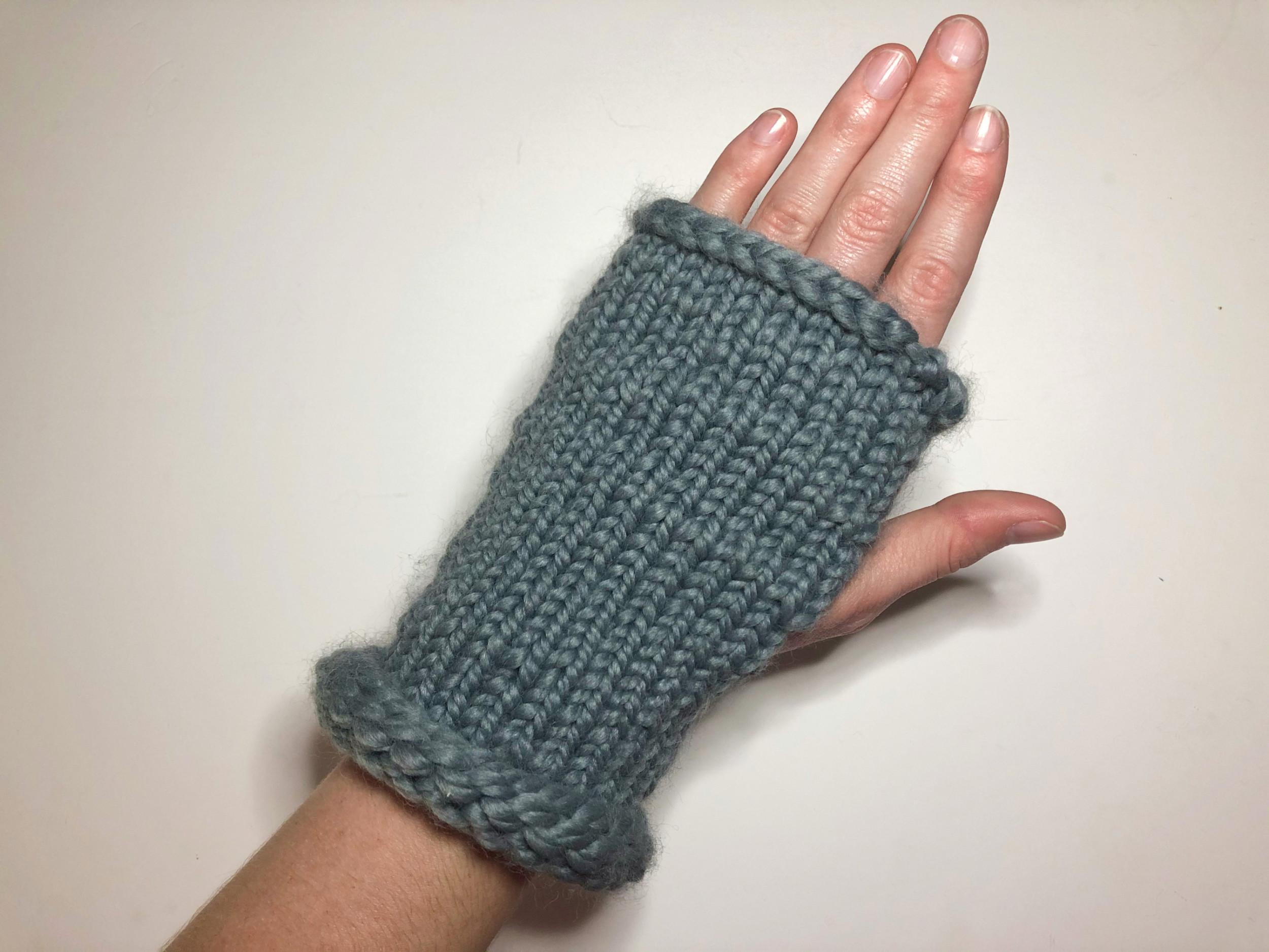 loom knit fingerless glove tutorial