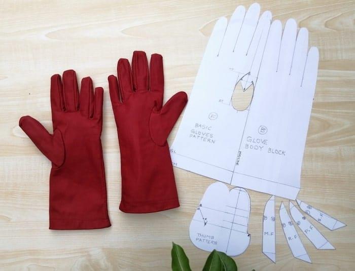 Red glove and pattern