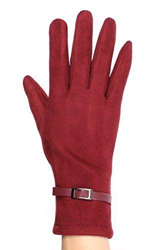 Affordable faux suede gloves