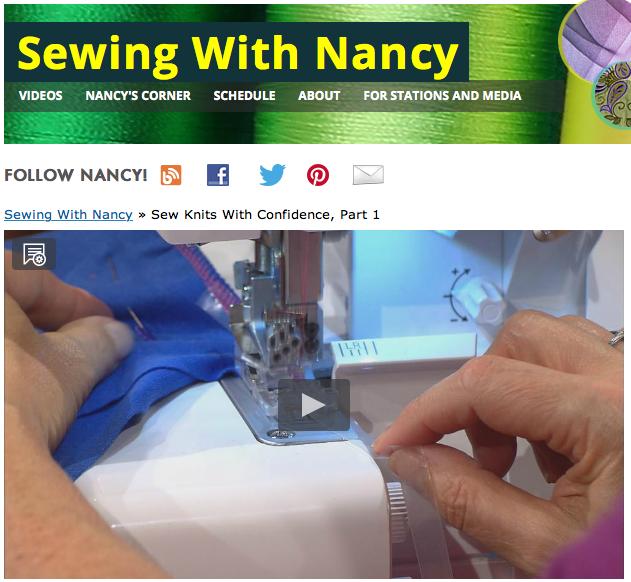 Sew Knits with Confidence Sewing With Nancy streaming video