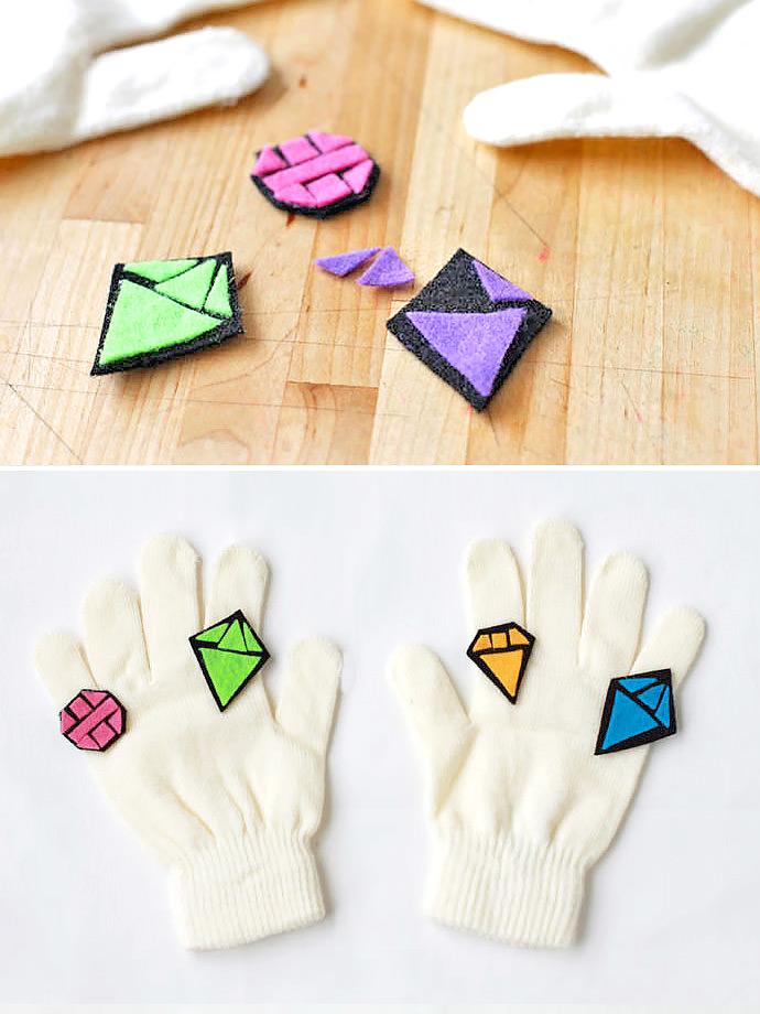 DIY Bling Gloves for Kids