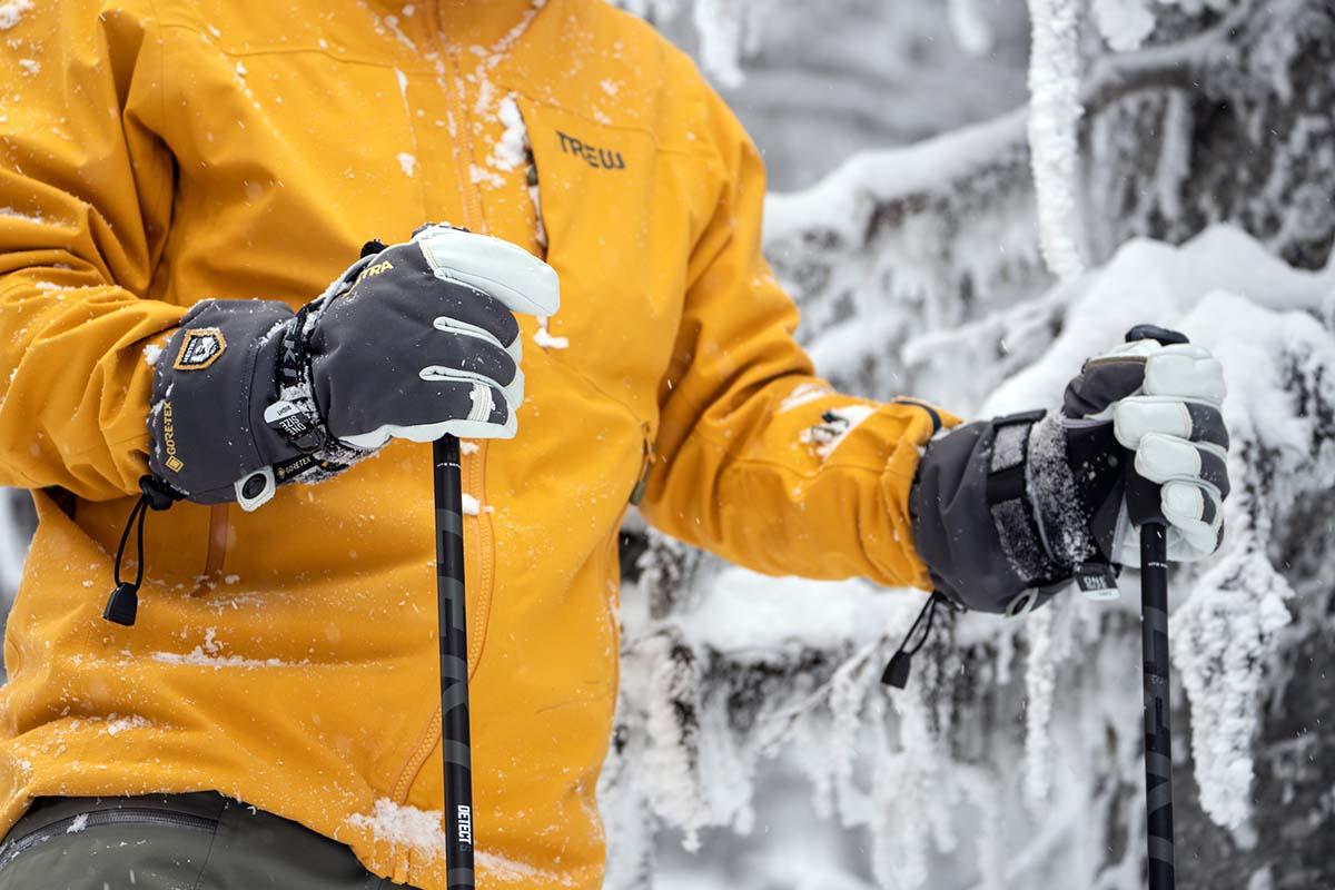 Skiing in the Hestra Army Leather Gore-Tex Glove