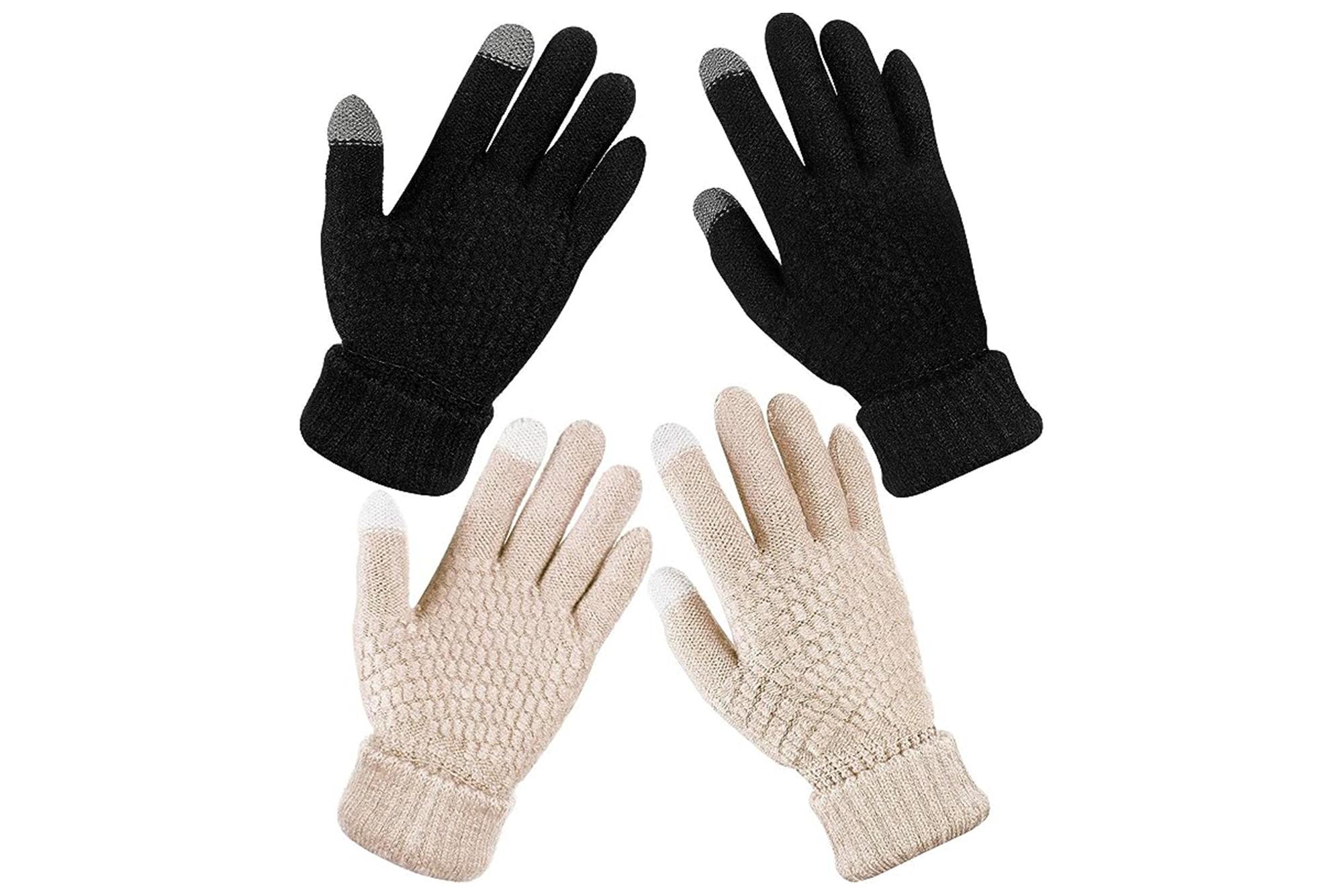 Geyoga Fleece Touchscreen Gloves (2-Pack)