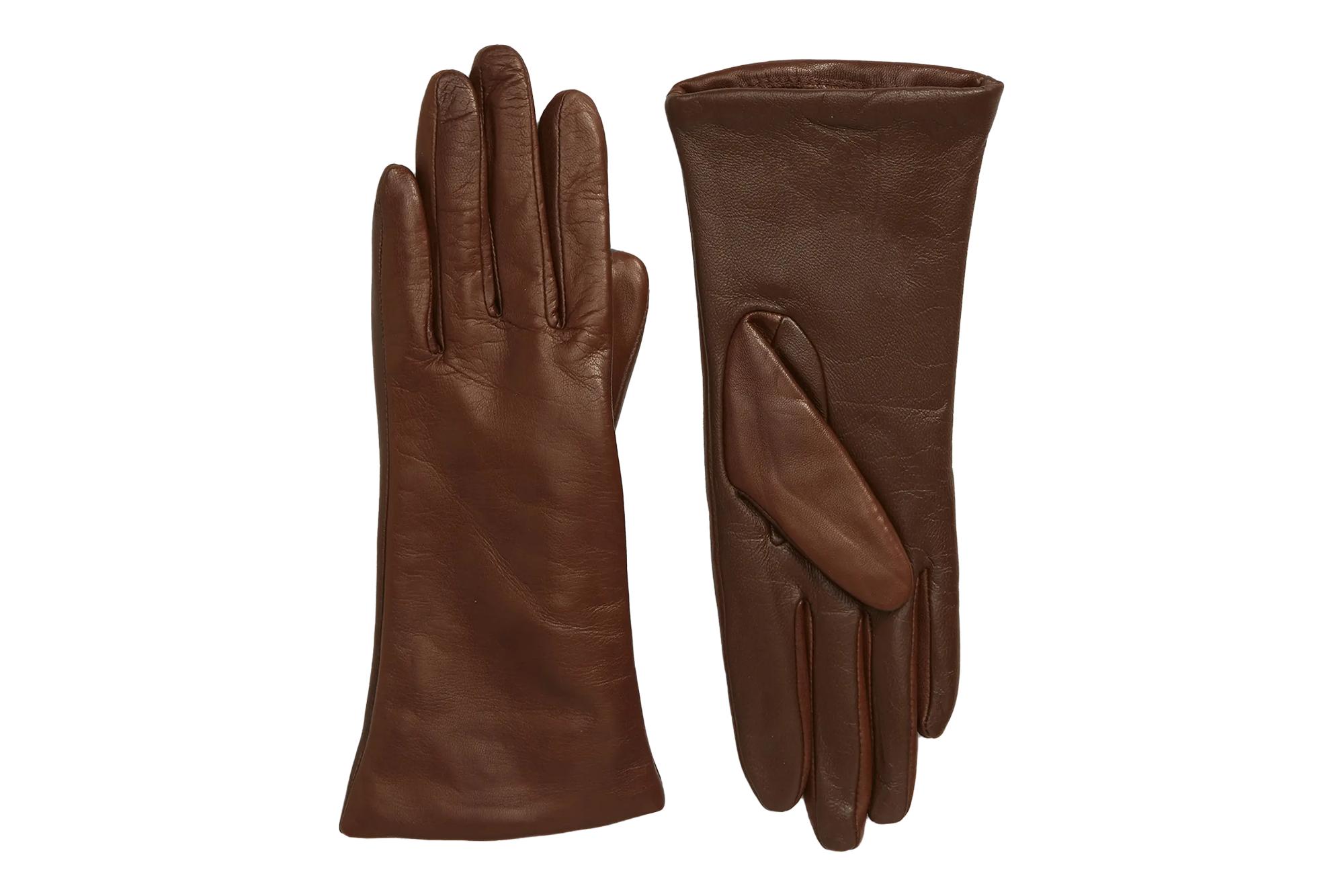 Nordstrom Cashmere-Lined Leather Touchscreen Gloves