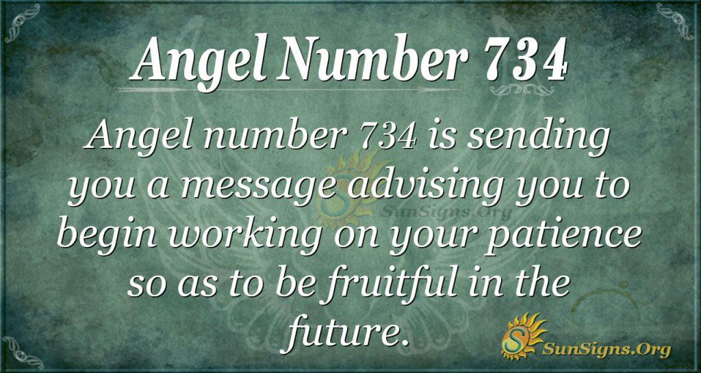 Angel Number 734