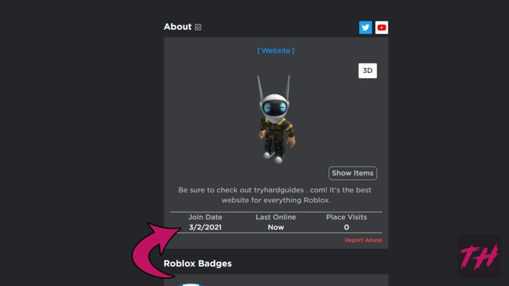 Roblox Account Join Date