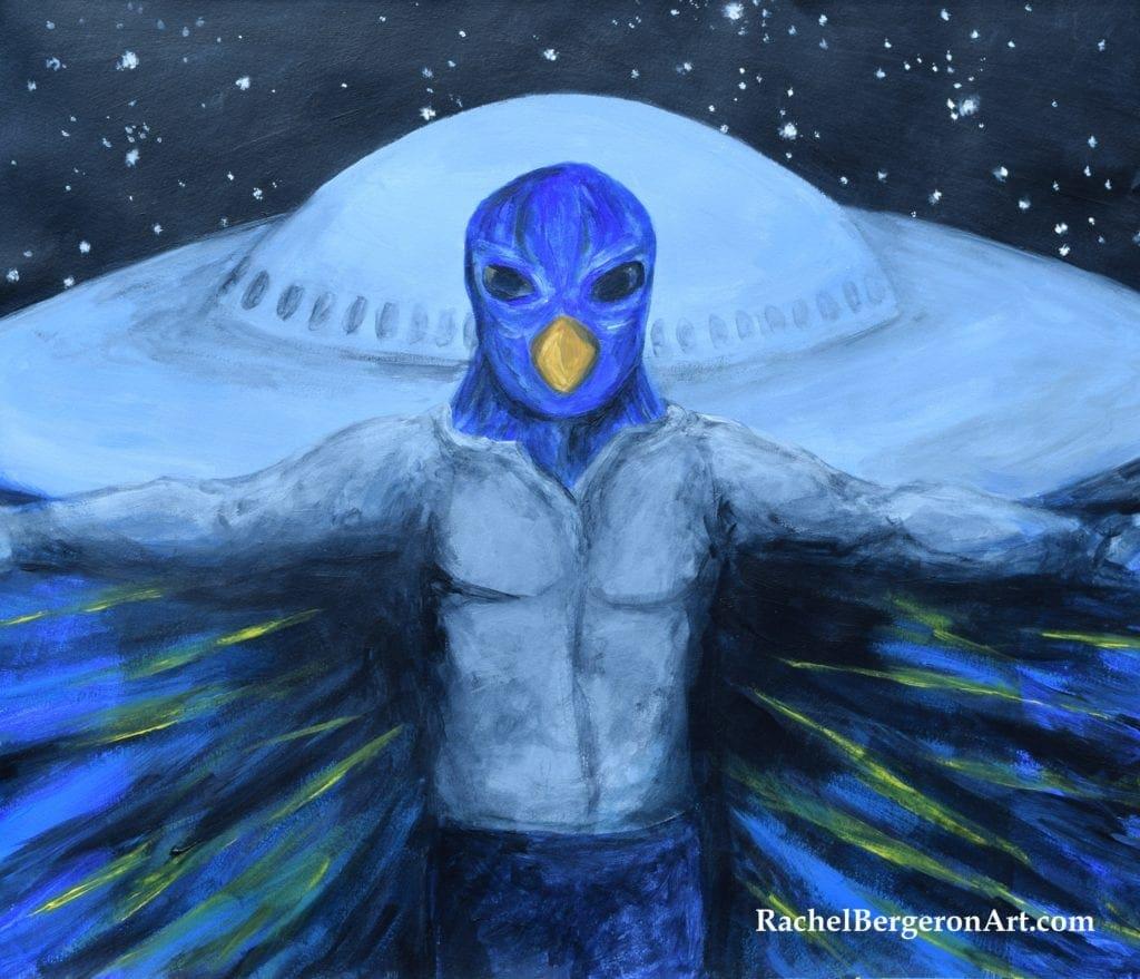 Blue avian feathers inmage