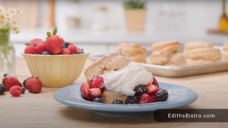 fresh berries with whipped cream