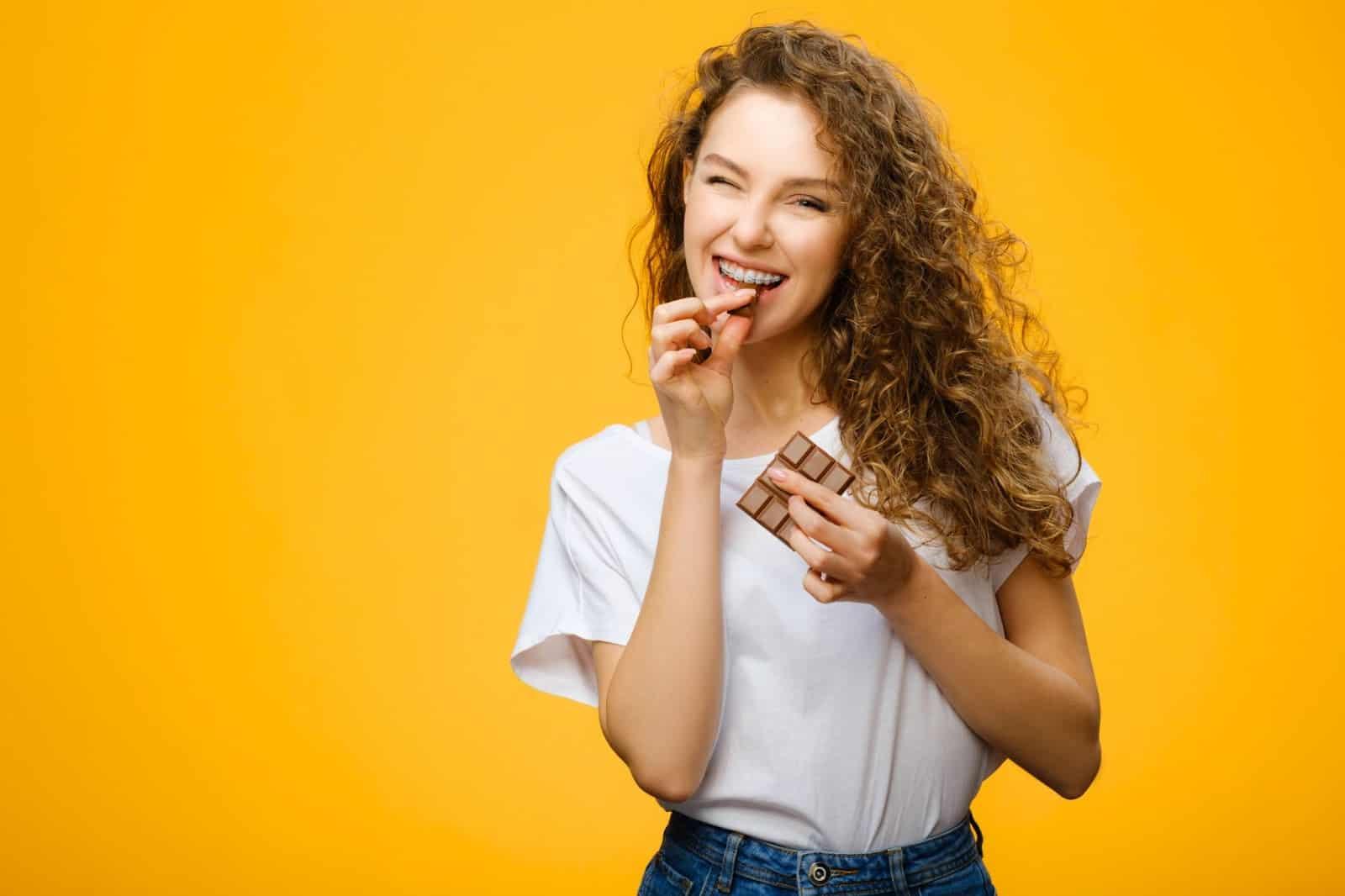 Girl Eating Chocolate