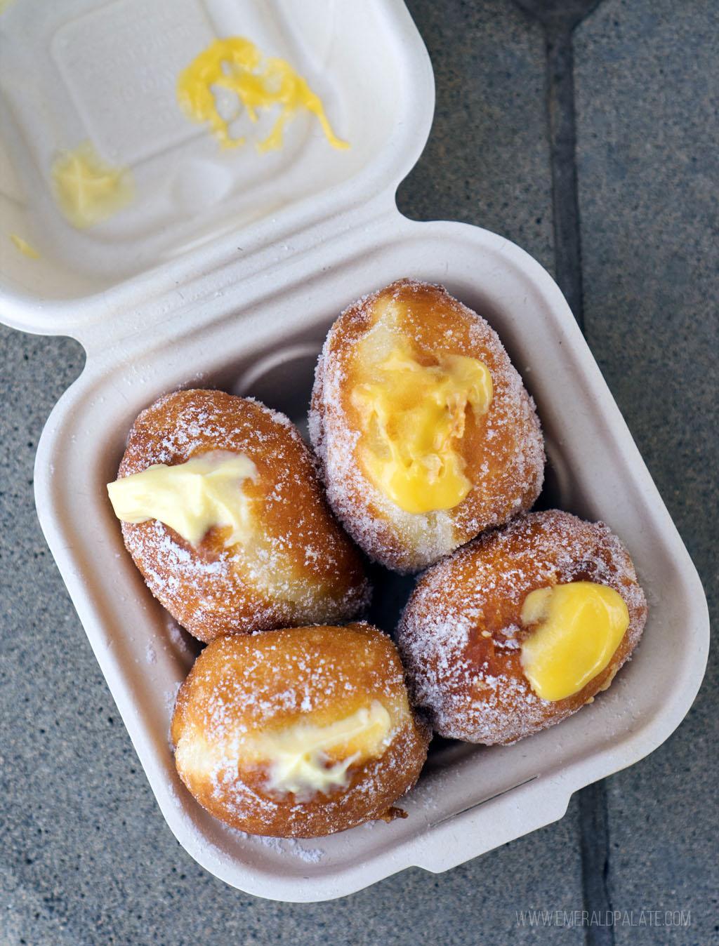 four stuffed malasadas