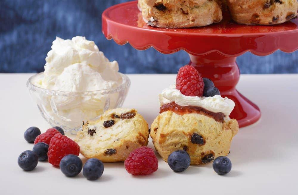 Kissimmee Restaurants: Blueberry Scone With Clotted Cream