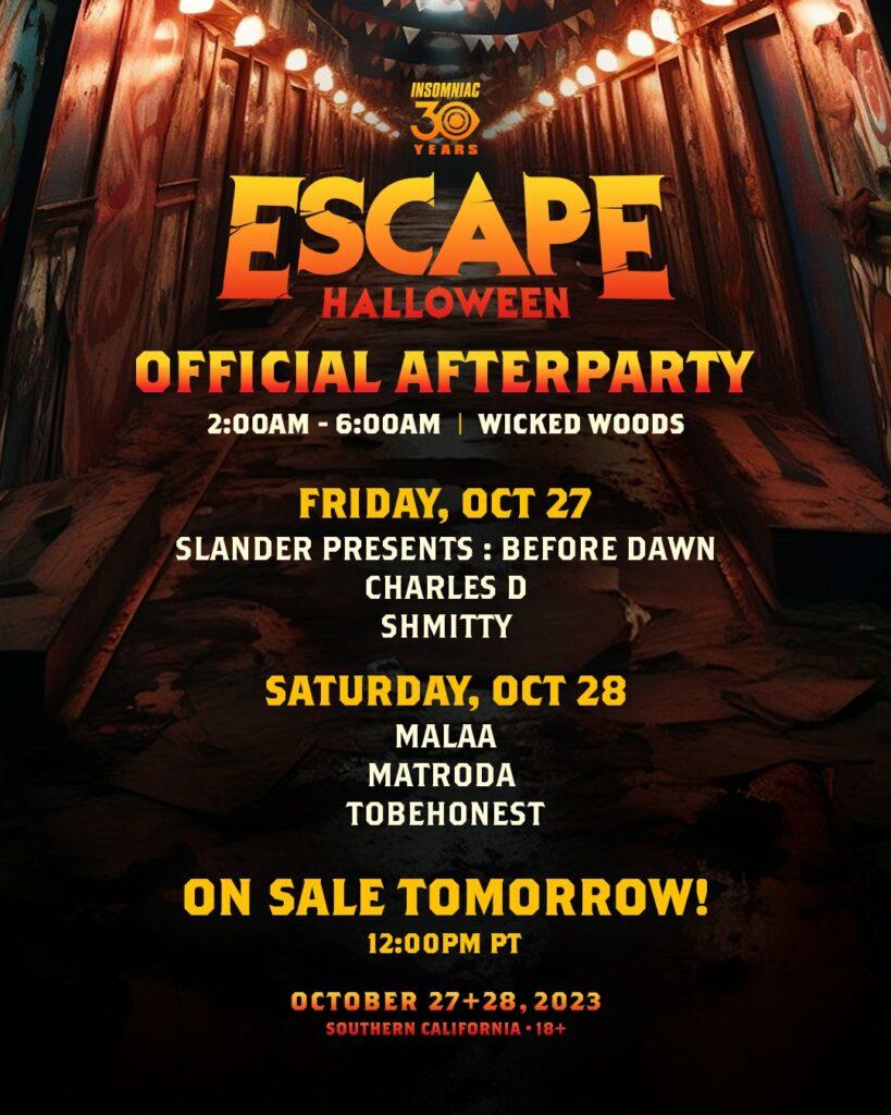 Escape Halloween 2023 - Official Afterparties