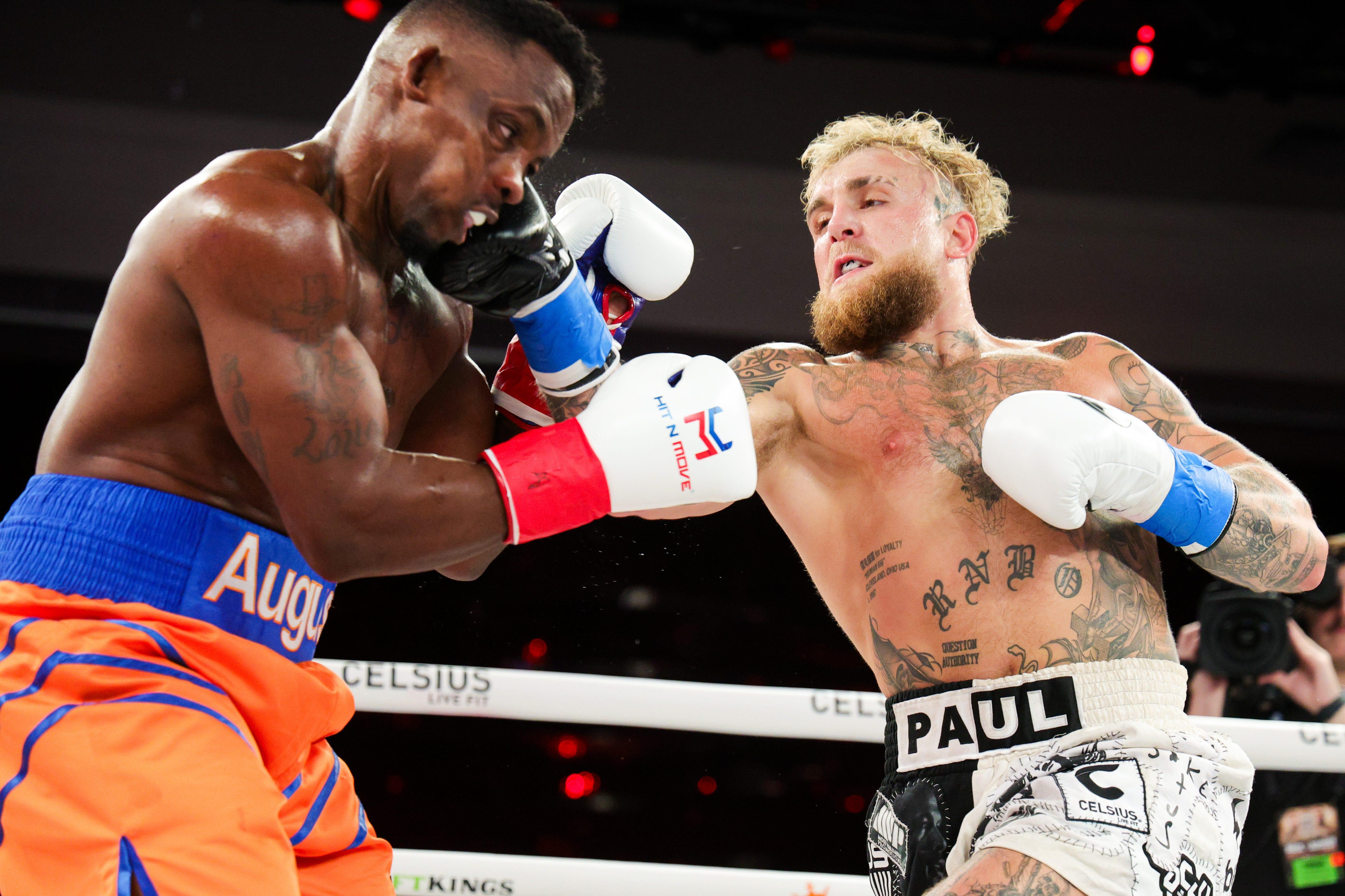 Jake Paul knocked out Andre August in the first round of their Friday night fight.