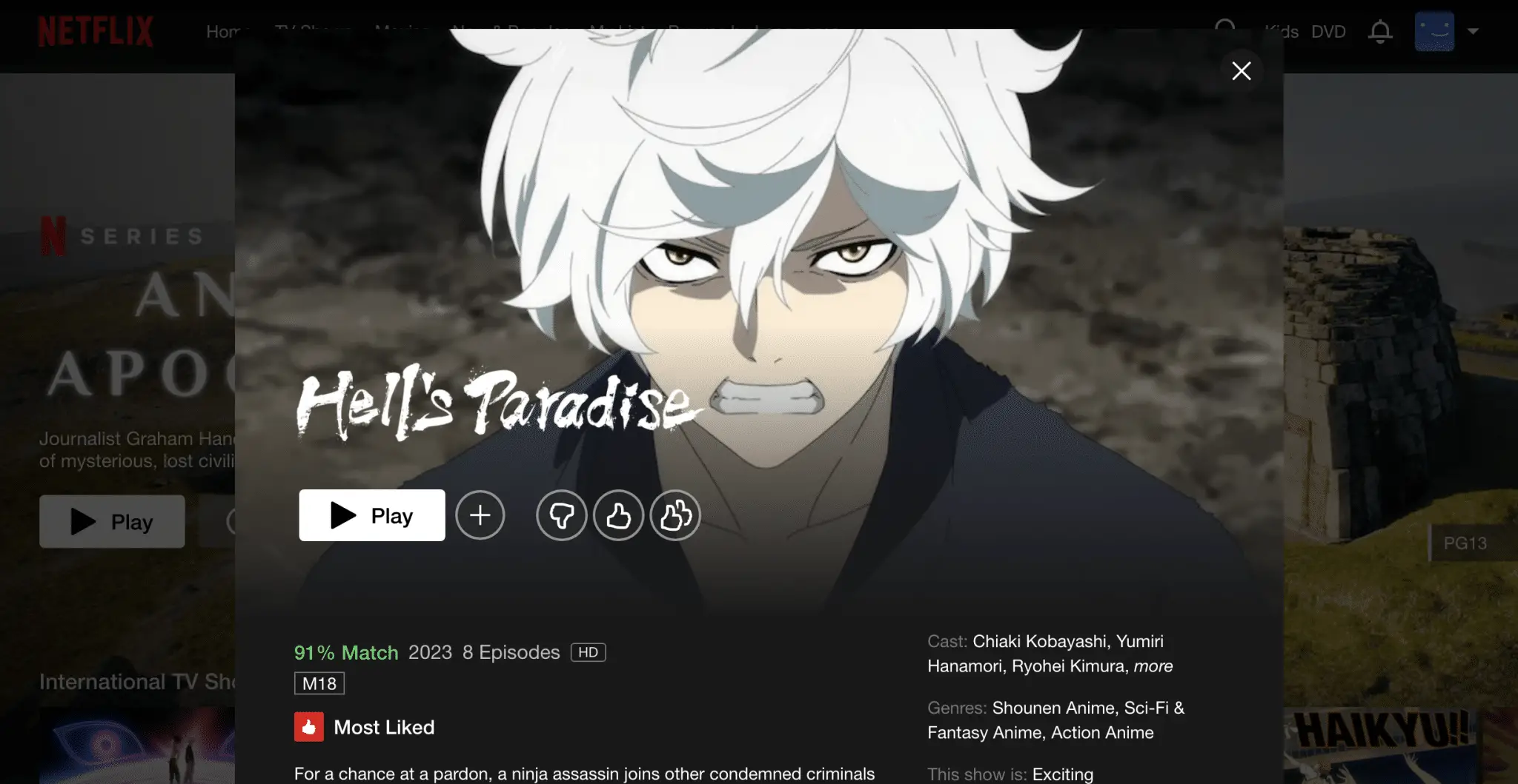 Hell's Paradise at Amazon Prime Video