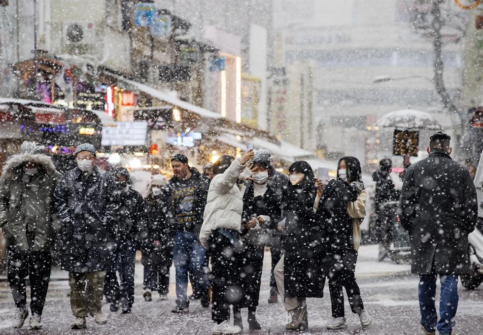 south korea snowfall