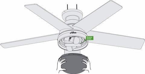 how to change ceiling fan direction