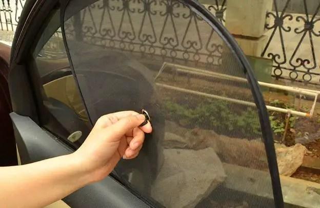 car sun shade which side faces out