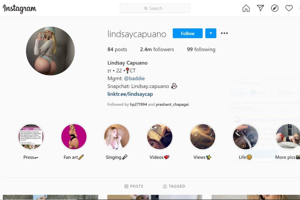 Lindsay Capuano Instagram account