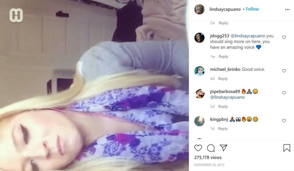 Lindsay Capuano Instagram debut post
