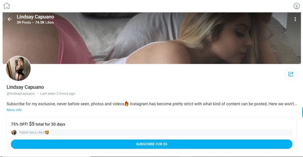 Lindsay Capuano Onlyfans account