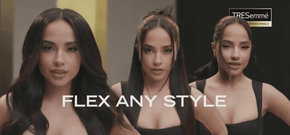 Tresemme commercial actress and singer Becky G