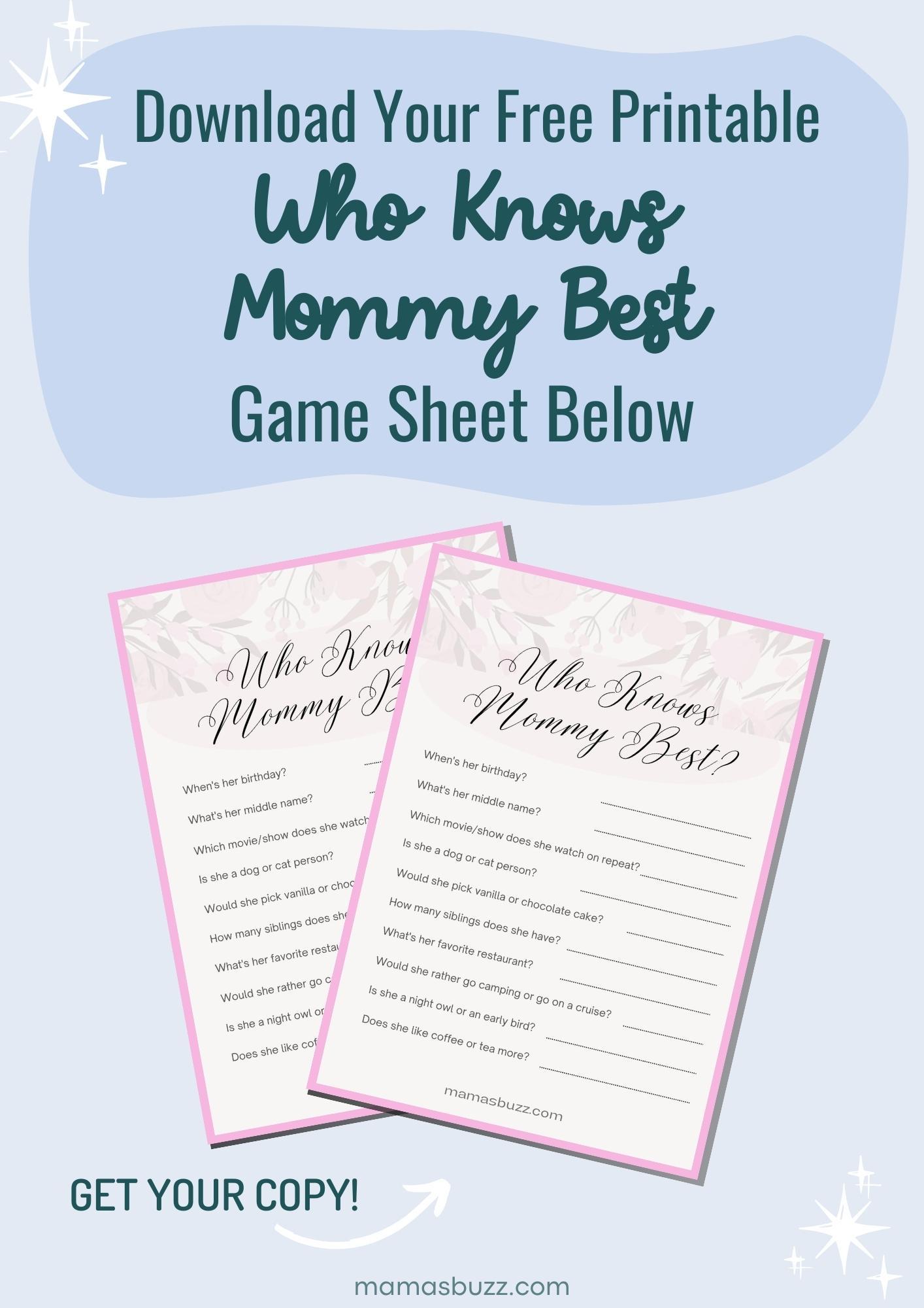 download who knows mommy best game