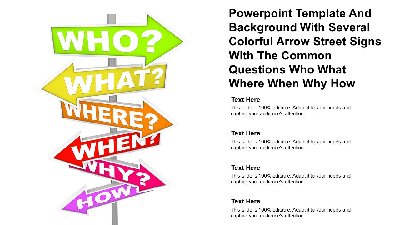 Who What When Where Why Question PowerPoint