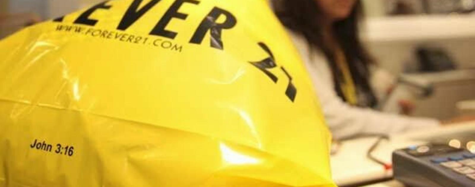 John 3:16 on Forever 21 Bags