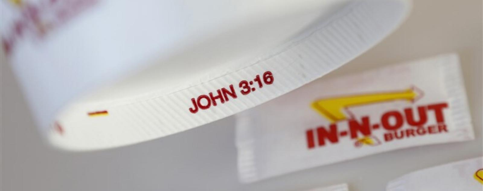 John 3:16 on In and Out Cups