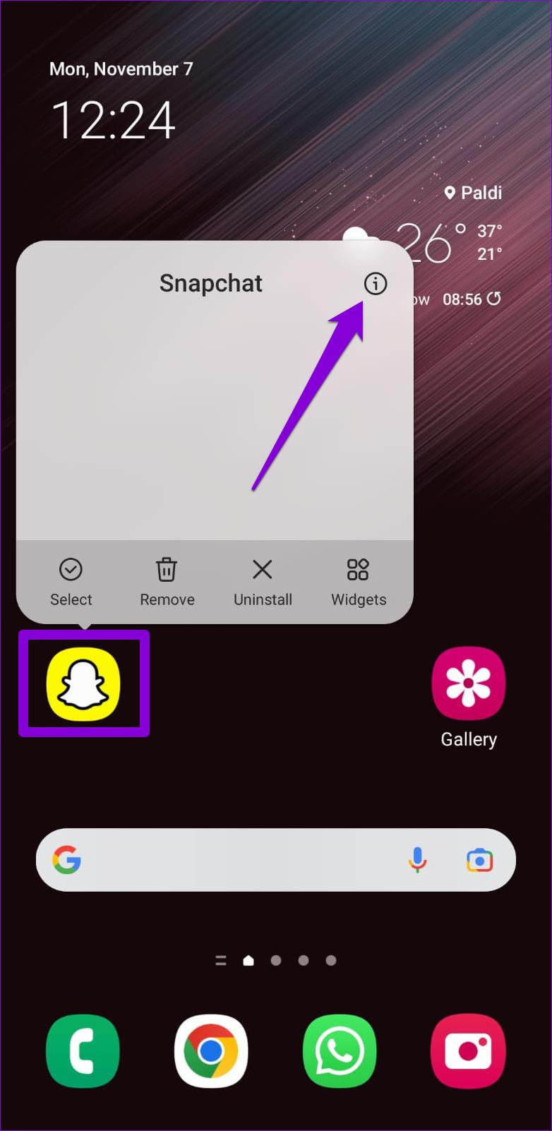 Open Snapchat App Info