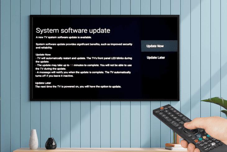 update the sony tv's firmware