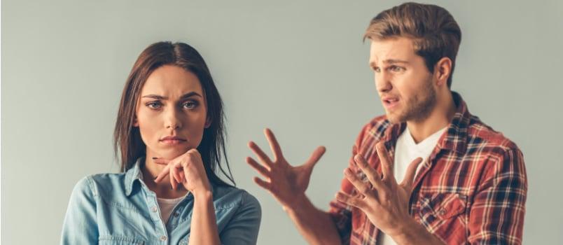 Young couple having conflict