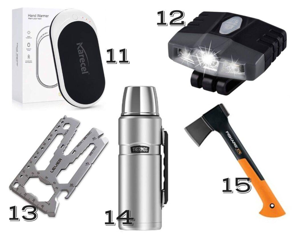 a collage of the best small gifts for men including spices, baster for grilling and coffee grinder
