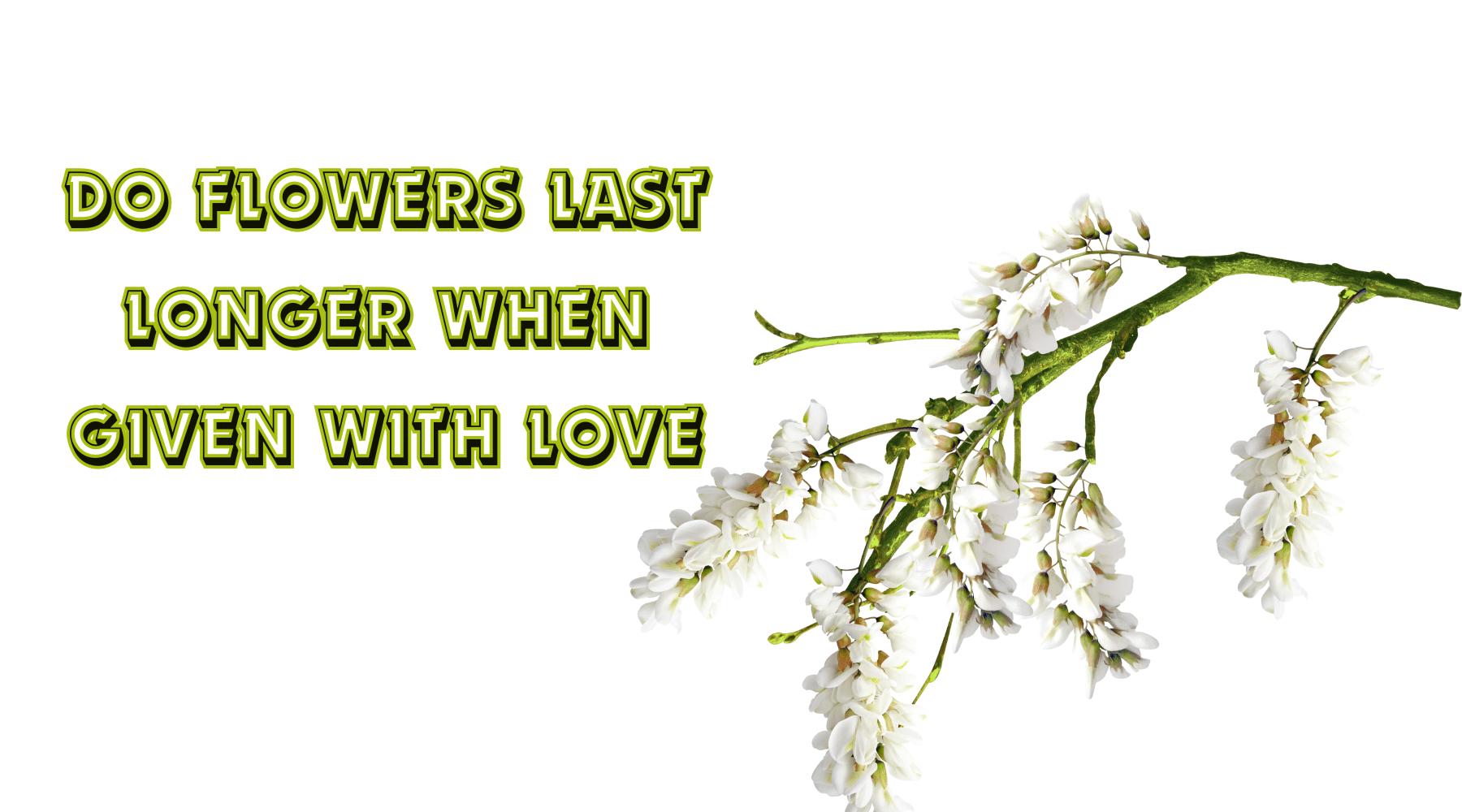 Do Flowers Last Longer When Given With Love