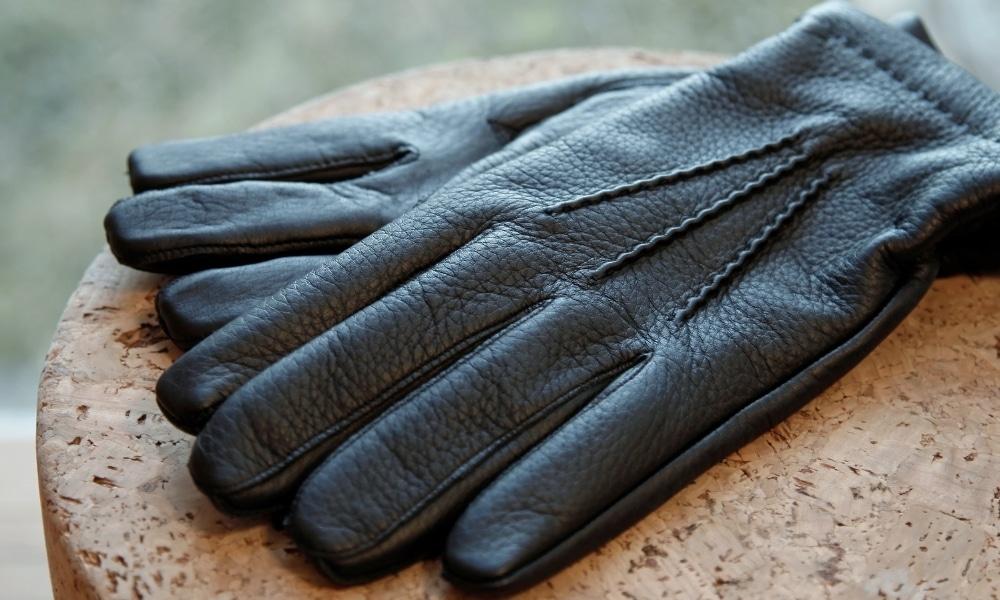 Touchscreen gloves in deerskin dark