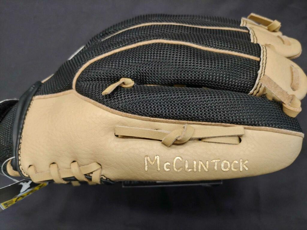 engraved baseball glove