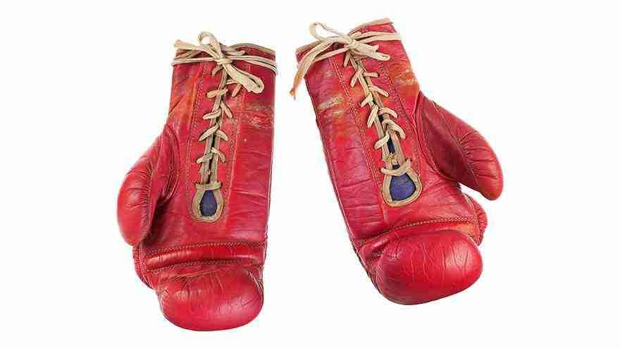 Actual Cleto Reyes Gloves from Rocky II