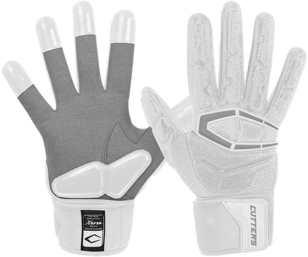 Cutters white Force football gloves