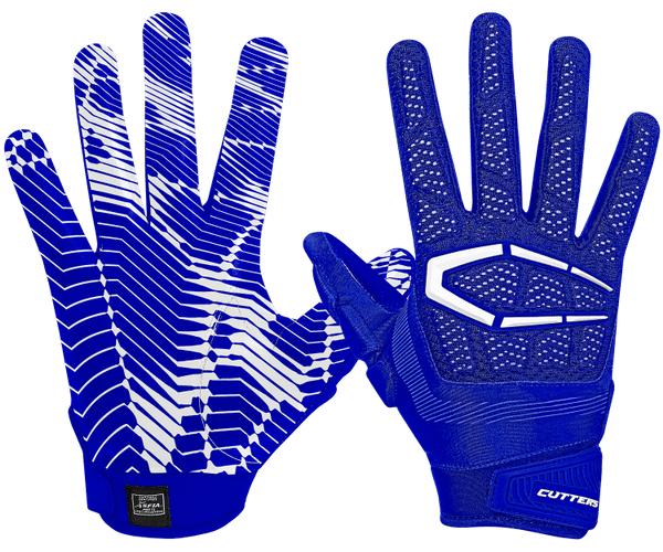 Cutters blue Gamer football gloves