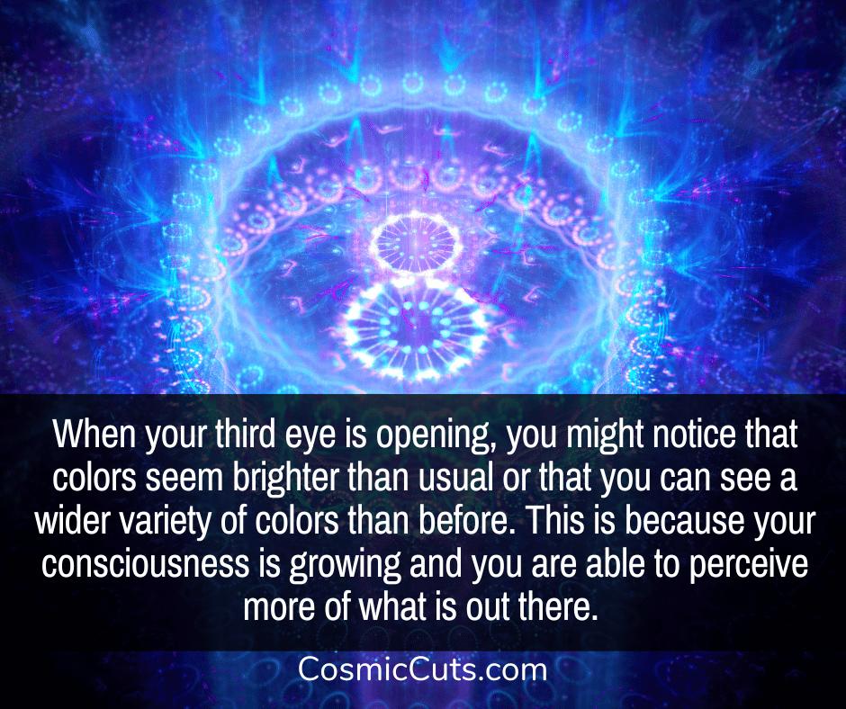 third eye chakra opening symptoms