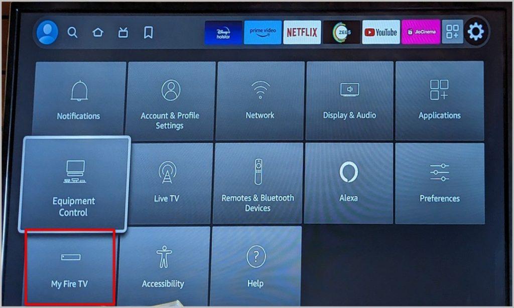 My Fire TV Settings on Fire TV Stick