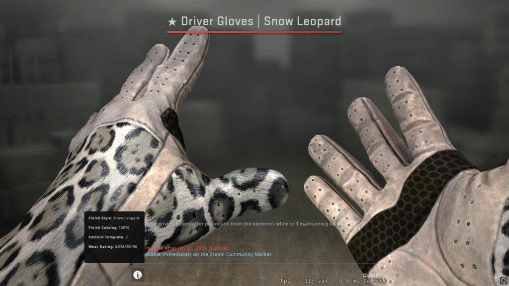 Driver Snow Leopard Gloves