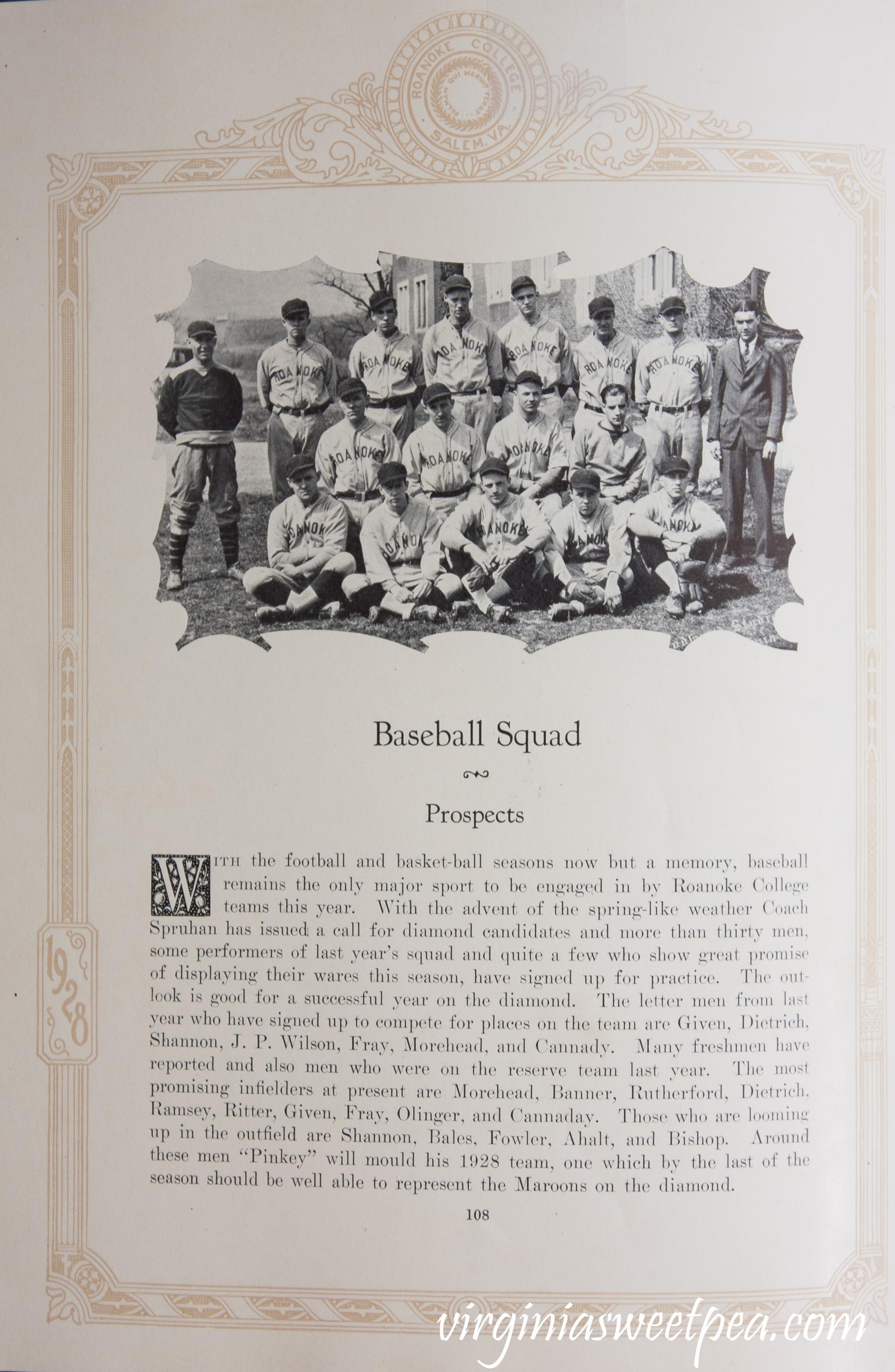 1928 Roanoke College Baseball Team