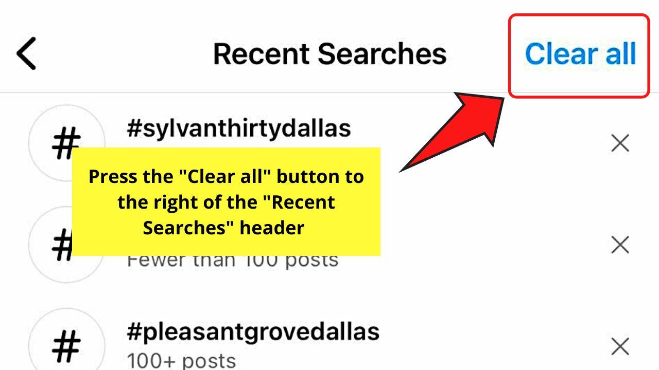 How to Individually Clear Instagram Search Suggestions When Typing Through