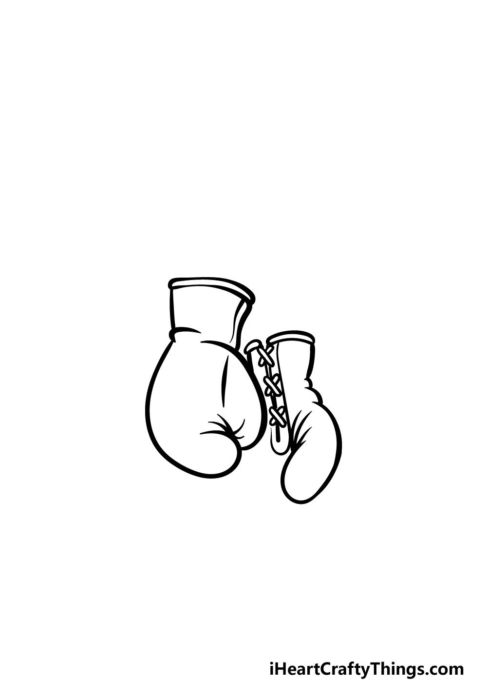 drawing boxing gloves step 2