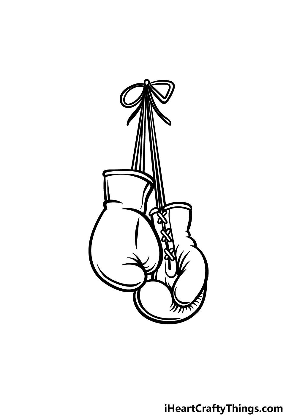 drawing boxing gloves step 5